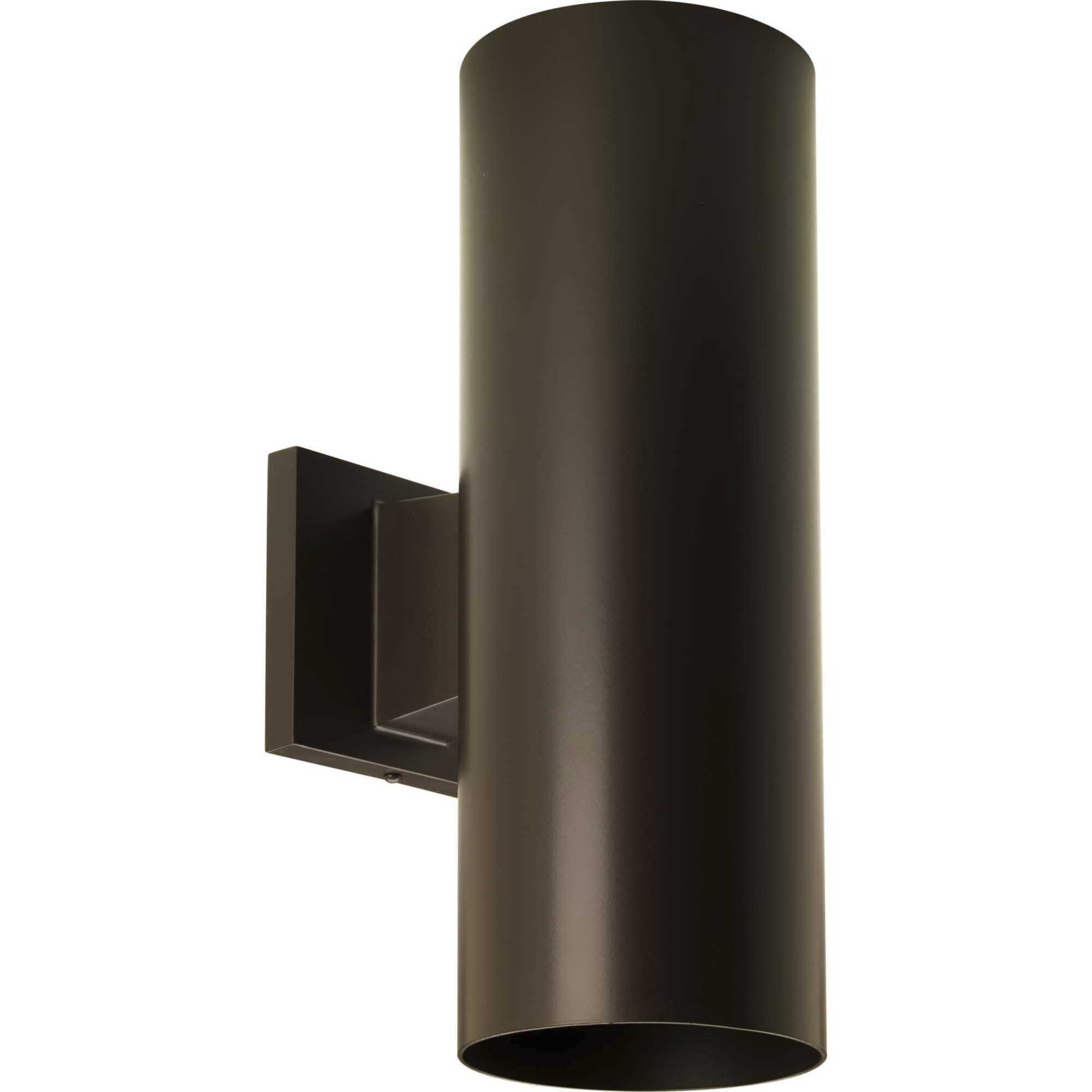 Cylinder Outdoor Wall Cylinder in Antique Bronze, Standard Lamping