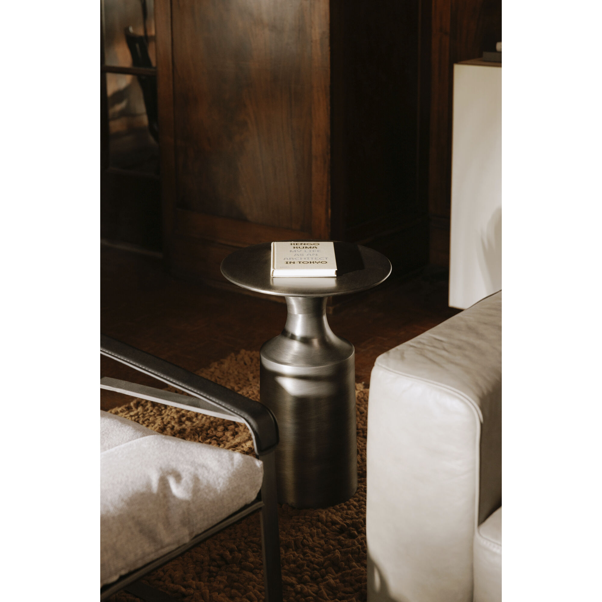 Rassa 21 X 14.5 inch Polished Zinc Accent Table