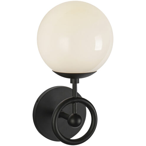 Alora Mood Fiore 1 Light 6 inch Matte Black Bath Vanity Light Wall Light