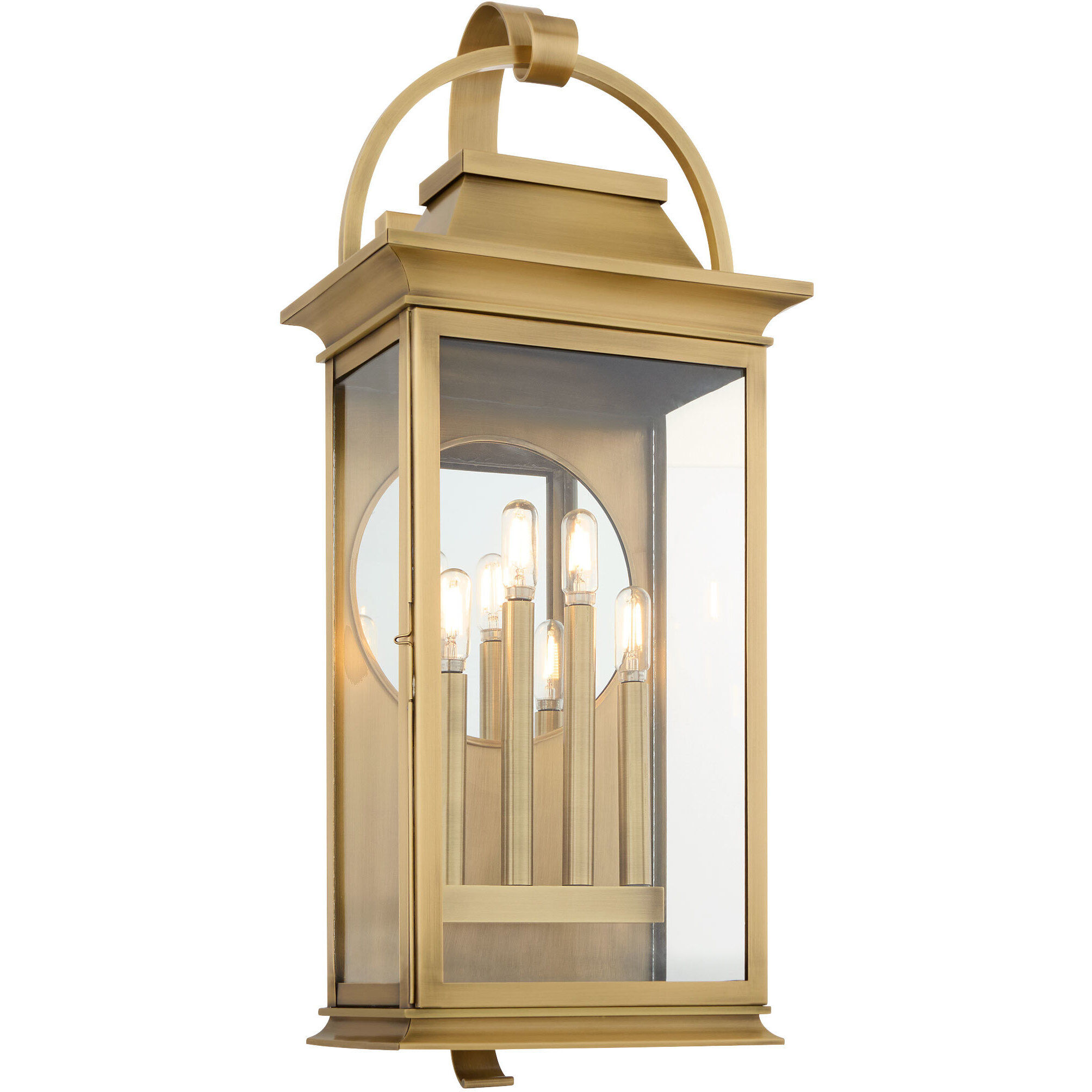 Concord 4 Light 33.75 inch Heritage Brass Outdoor Wall Sconce