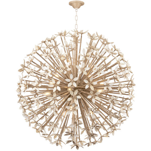 Corfu 16 Light 40 inch Ivory Coco Chandelier Ceiling Light