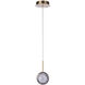 Glitzer 3.88 inch Brass Pendant Ceiling Light