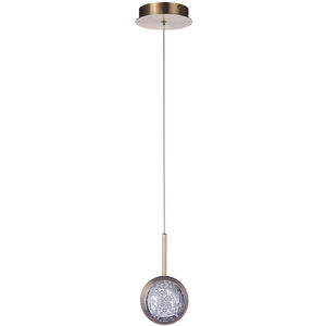 Glitzer 3.88 inch Brass Pendant Ceiling Light