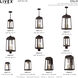 Oslo 3 Light 10.5 inch Bronze Outdoor Pendant Lantern