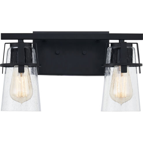 Knox 2 Light 14 inch Matte Black Bath Light Wall Light, Medium