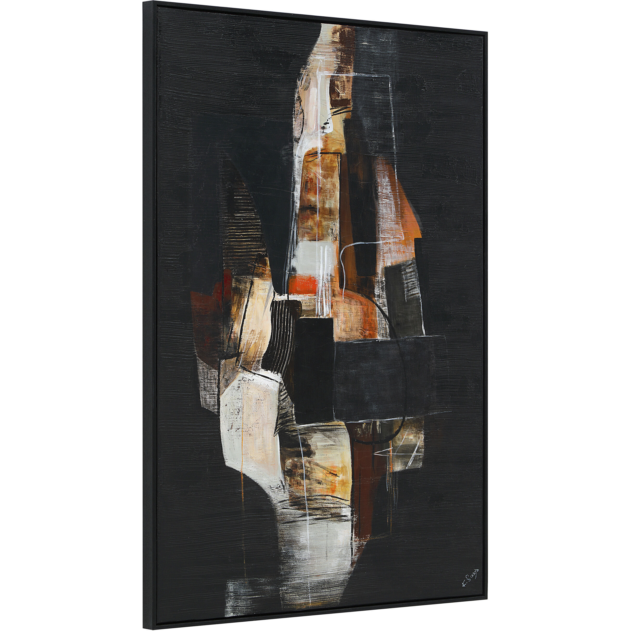Nocturne Multicolor and Black Canvas Art