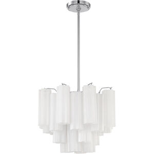Addis 4 Light 17.75 inch Polished Chrome Chandelier Ceiling Light in Tronchi Glass White