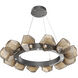 Gem LED 36 inch Graphite Chandelier Ceiling Light in Bronze, 2700K LED, Radial Ring