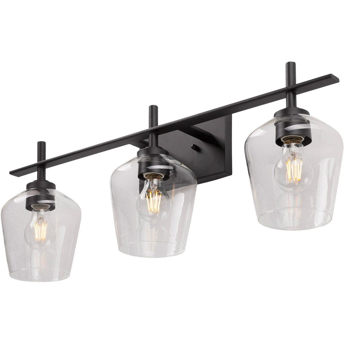 Chalice 3 Light 28 inch Black Vanity Light Wall Light