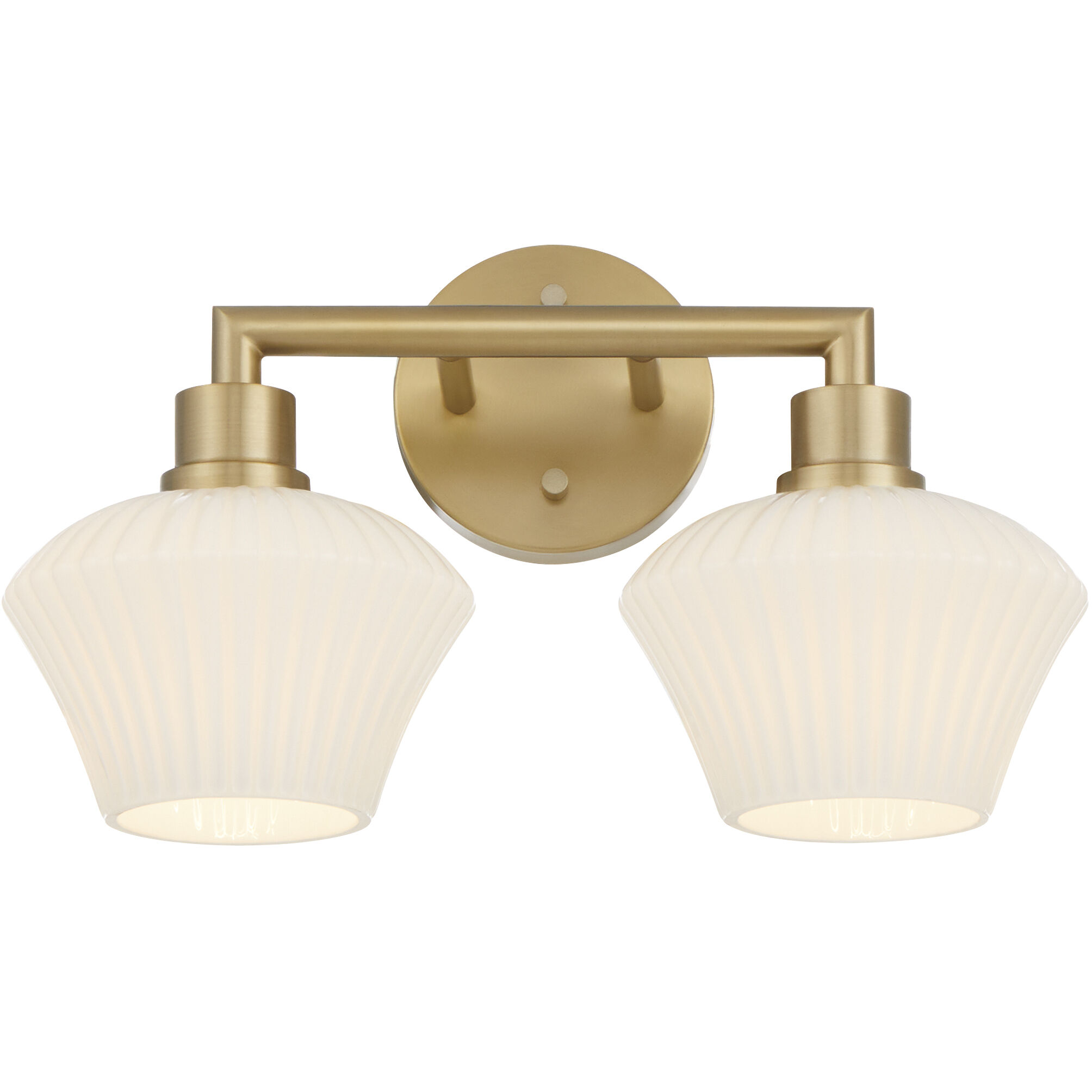 Cassini 2 Light 15.5 inch Aged Brass Vanity Light Wall Light