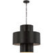 Julie Neill Chalmette LED 25 inch Aged Iron Layered Pendant Ceiling Light