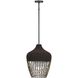 Hannah 1 Light 22 inch Black Outdoor Pendant, Both Indoor/Outdoor