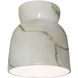 Radiance Collection 1 Light 7.5 inch Carrara Marble Flush Mount Ceiling Light