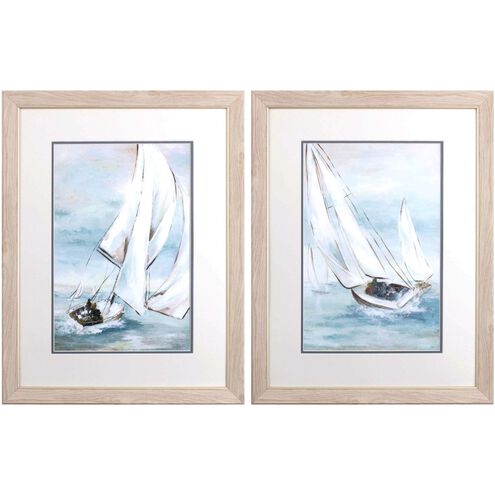Waterside Collection Blue Framed Art
