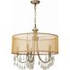 Hampton 5 Light 24 inch Antique Brass Chandelier Ceiling Light