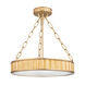 Middlebury 3 Light 15.5 inch Aged Brass Semi Flush Ceiling Light