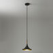 Lodi LED 10 inch Matte Black and Walnut Pendant Ceiling Light