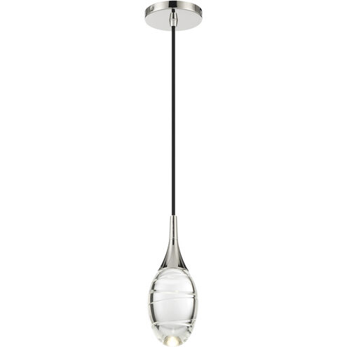Hail LED 4.25 inch Polished Nickel Mini Pendant Ceiling Light