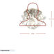 Wildflower 4 Light 19 inch Gold Dust/Artifact Semi-Flush Ceiling Light, Smithsonian Collaboration