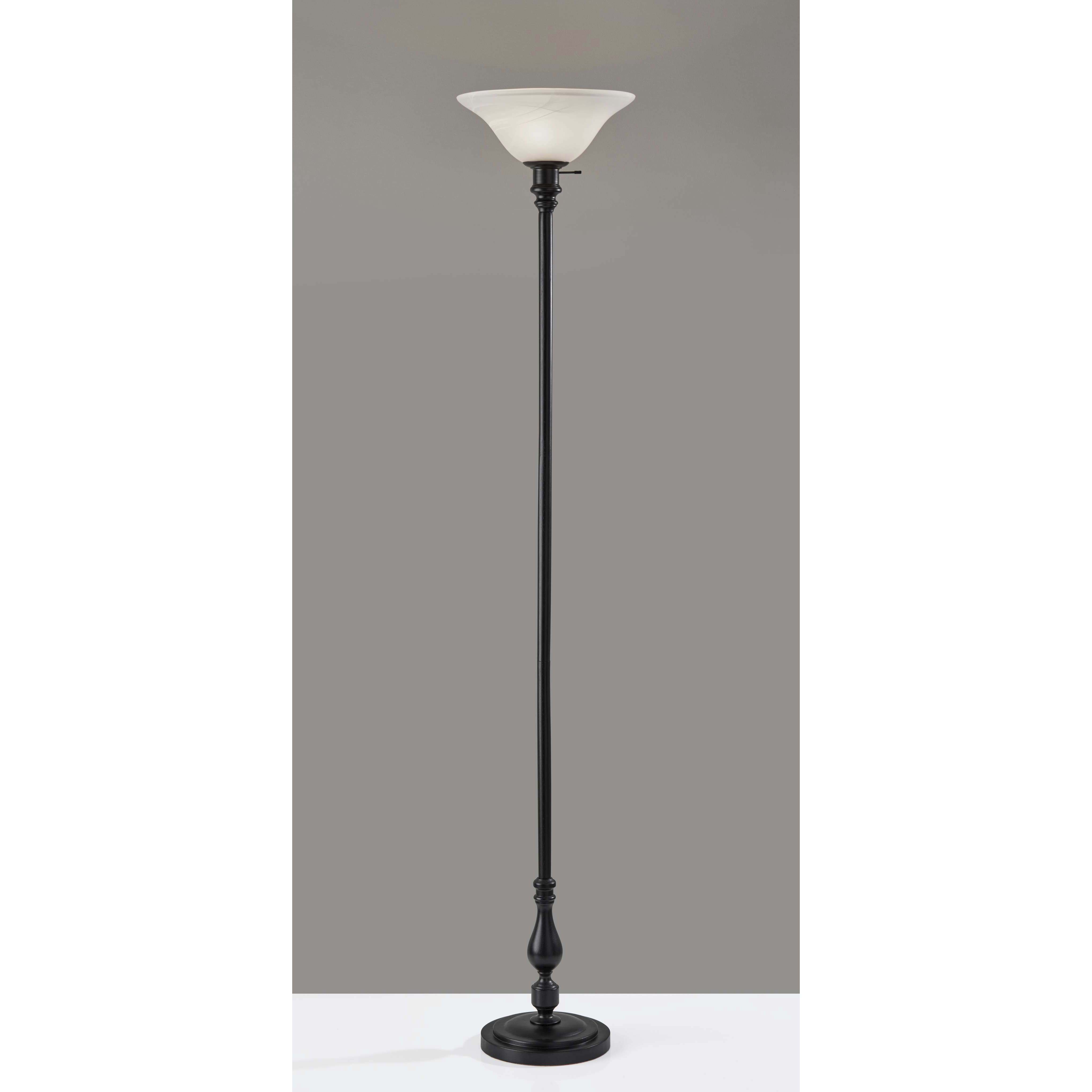 Claret 72 inch 150.00 watt Black Wood Torchiere Portable Light