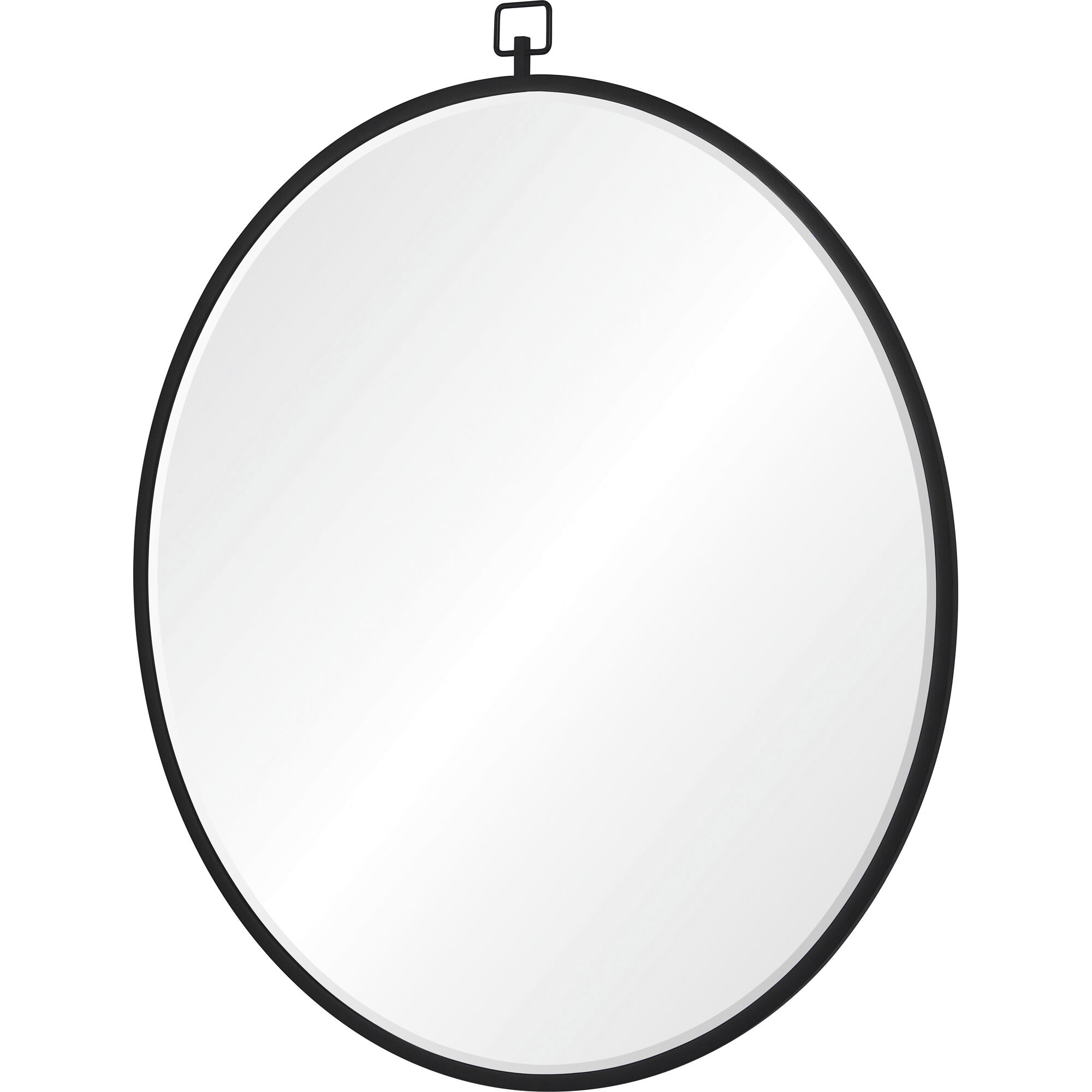 Rayden 38.5 X 36 inch Matte Black Wall Mirror