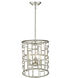 Amoret 3 Light 13 inch Antique Silver Convertible Pendant Ceiling Light