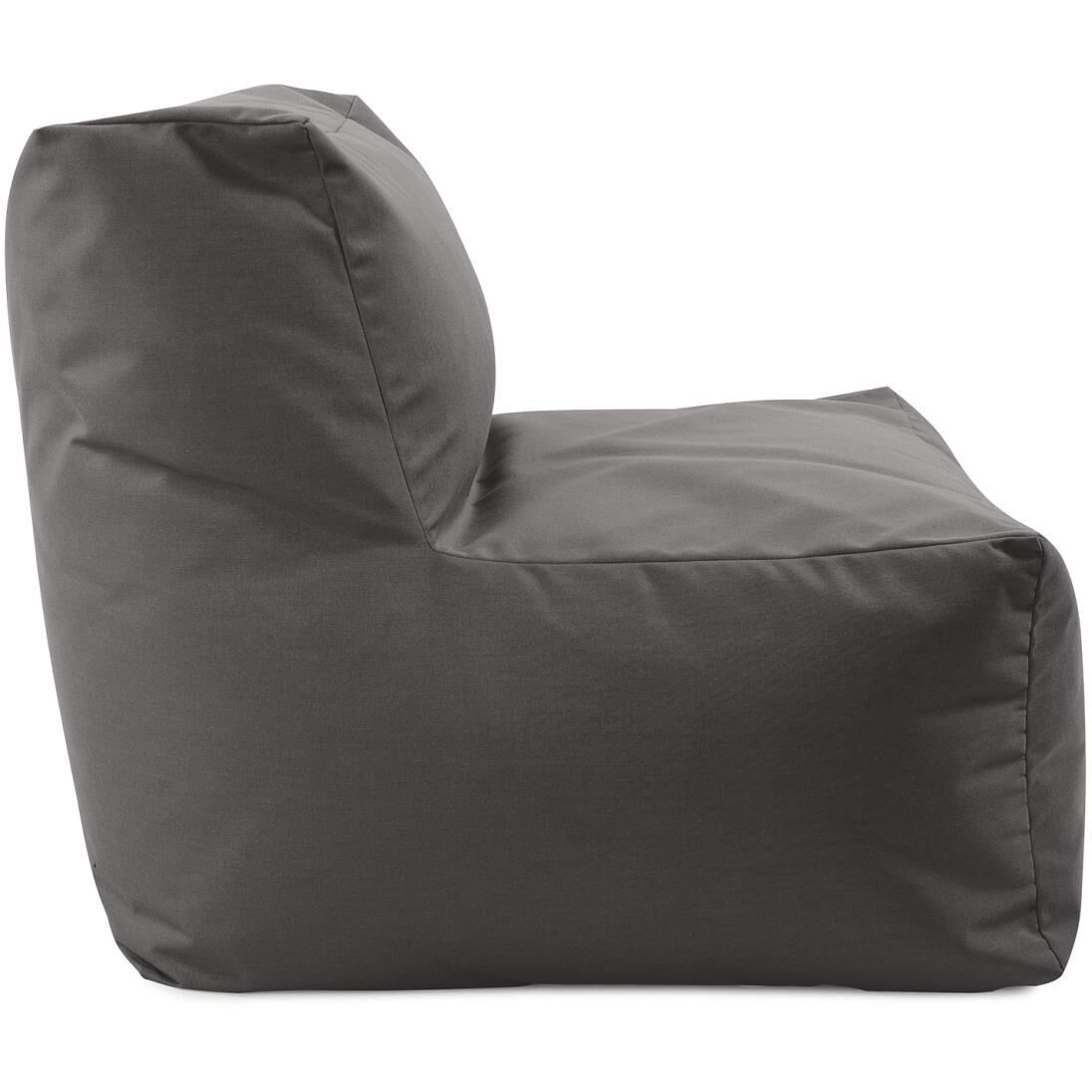 Seascape Charcoal Outdoor Pouf Chair Cover