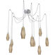 Aalto LED Classic Silver Swag Multi-Pendant Ceiling Light in 3000K LED, Bronze