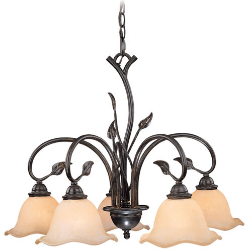 Vine 5 Light 25 inch Oil Shale Chandelier Ceiling Light