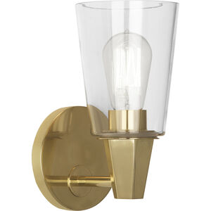 Wheatley 1 Light 5 inch Modern Brass Wall Sconce Wall Light in Clear Glass