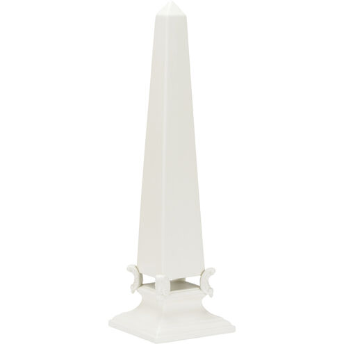 White Neoclassical White/Cream Obelisk, Large