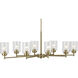 Winslow 8 Light 20 inch Natural Brass Chandelier Ceiling Light, 1 Tier, Small