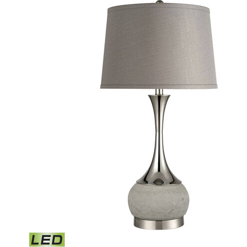 Septon 29 inch 9.00 watt Polished Concrete with Polished Nickel Table Lamp Portable Light