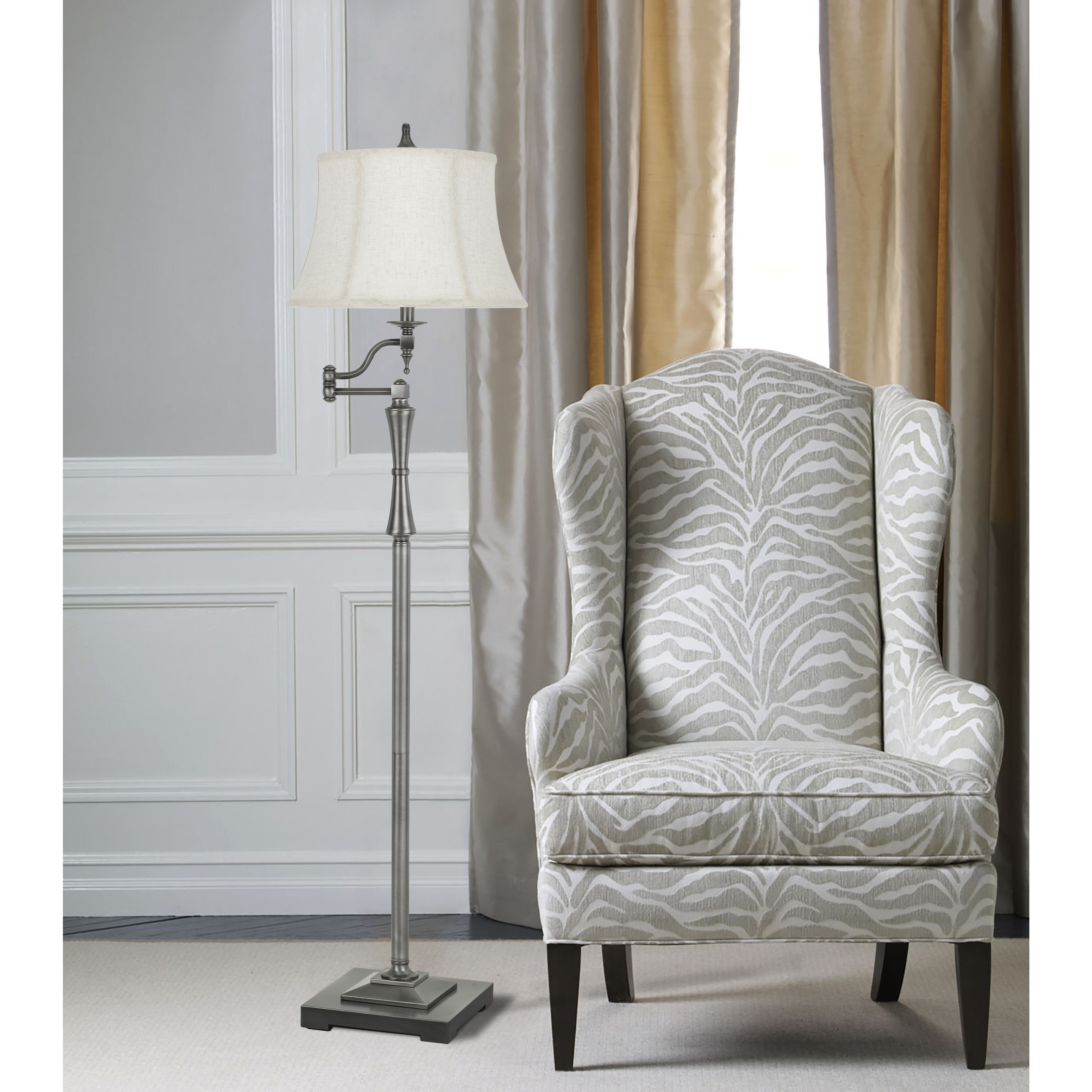 Madison 61 inch 150 watt Oil Rubbed Bronze Swing Arm Floor Lamp Portable Light