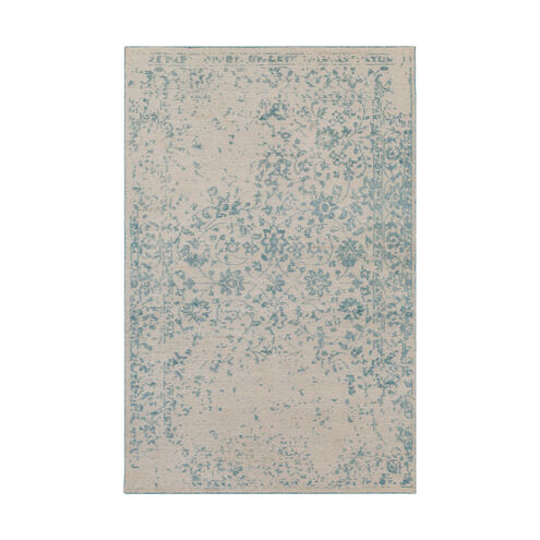 Hoboken 36 X 24 inch Blue and Neutral Area Rug, Wool