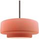 Radiance 1 Light 14.5 inch Gloss Blush and Brushed Nickel Pendant Ceiling Light