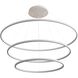 Veritas LED 70.88 inch Sand White Ring Chandelier Ceiling Light, 3 Tier