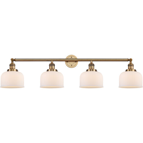 Franklin Restoration Large Bell LED 44 inch Brushed Brass Bath Vanity Light Wall Light in Matte White Glass, Franklin Restoration