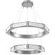 Glacier LED 32.1 inch Classic Silver Chandelier Ceiling Light, Double Tier
