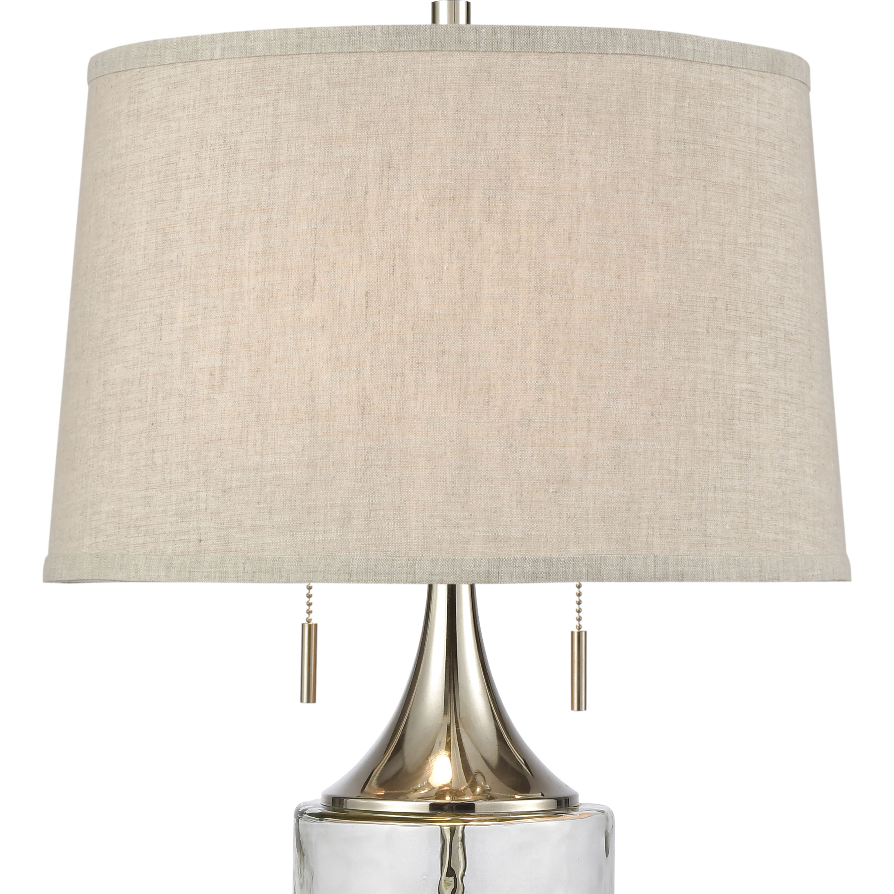 Tribeca 27 inch 60 watt Clear with Polished Nickel Table Lamp Portable Light