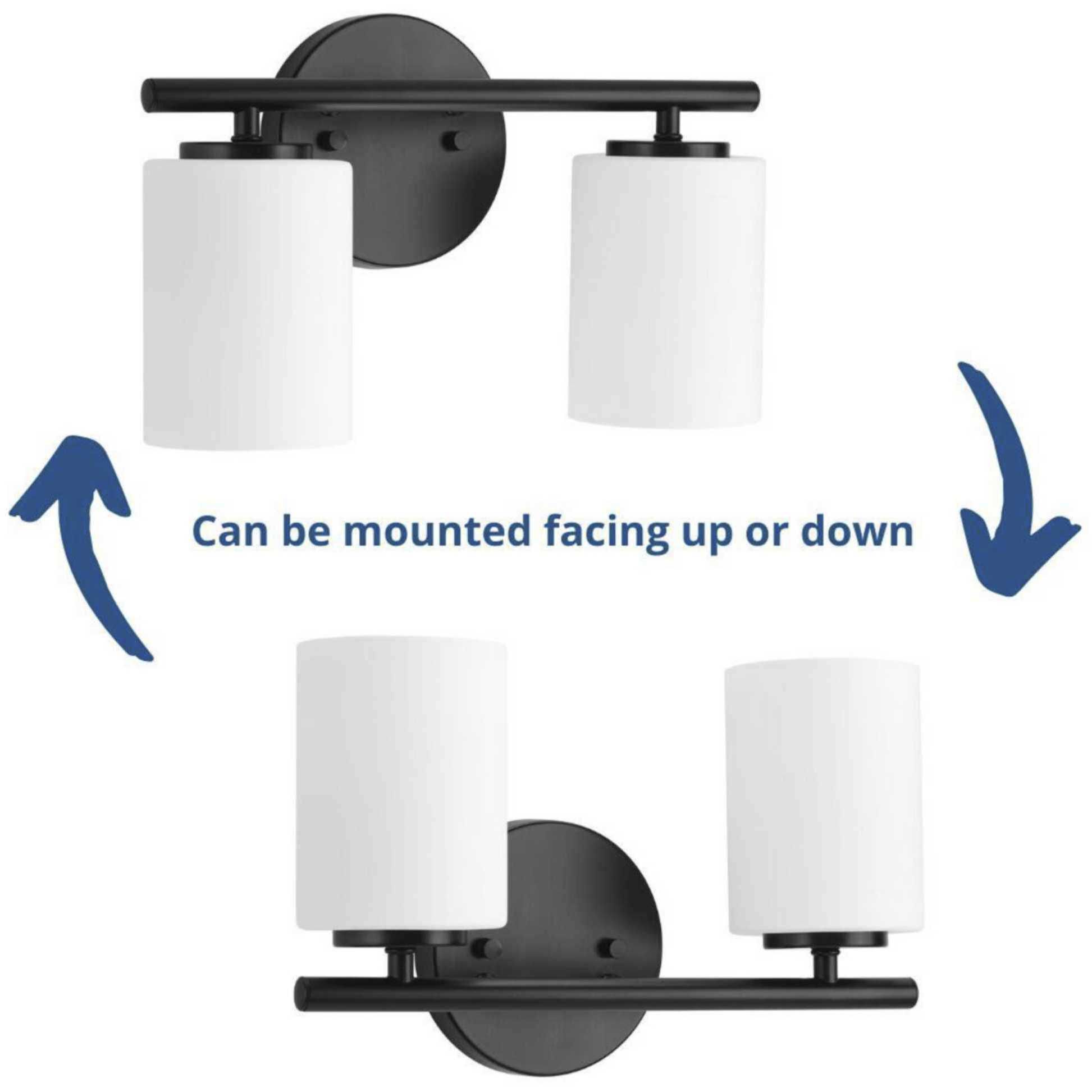 Replay 2 Light 13 inch Black Bath Vanity Wall Light