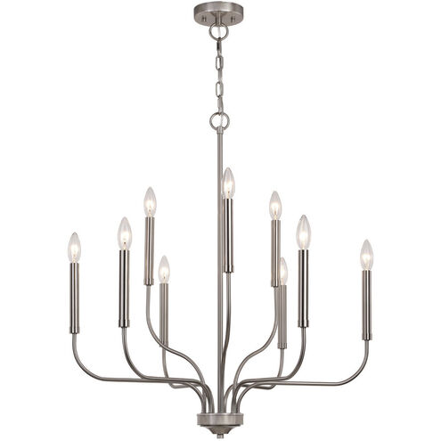 Harris LED 27.5 inch Satin Nickel Chandelier Ceiling Light