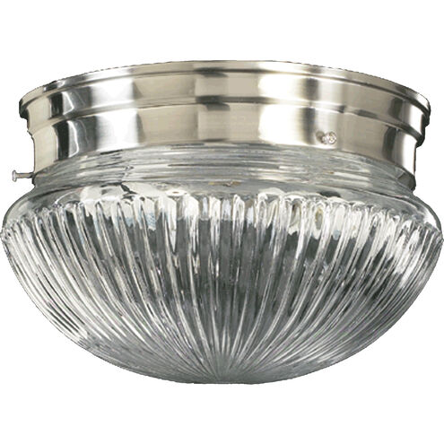 Ribbed Mushroom 2 Light 9.50 inch Flush Mount