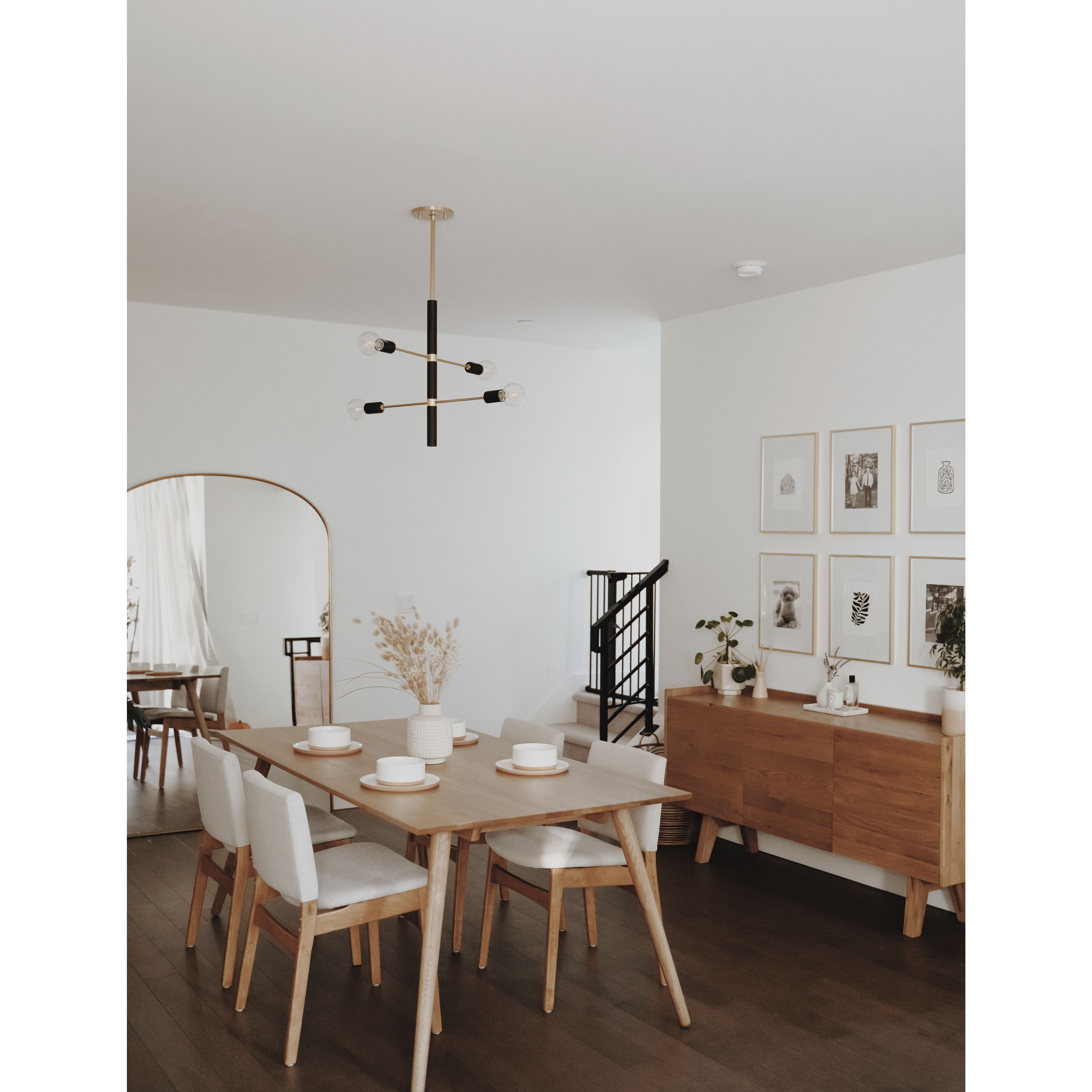 Astrid 4 Light 24 inch Aged Brass Chandelier Ceiling Light in Aged Brass and Black