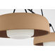 Richard June Liora 2 Light 47 inch Aged Iron Chandelier Ceiling Light in LED, Toast Stoneware