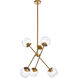 Axl 6 Light 24 inch Brass Pendant Ceiling Light