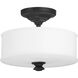 Harbour Point 2 Light 14 inch Coal Semi Flush Ceiling Light