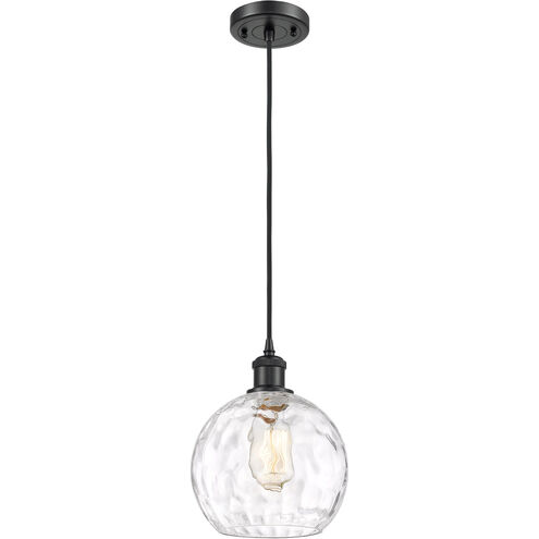 Ballston Athens Water Glass 1 Light 8 inch Matte Black Mini Pendant Ceiling Light