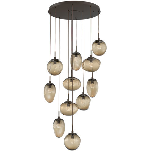 Cosmos LED LED 37.8 inch Flat Bronze Chandelier Ceiling Light, Round Multi-Port