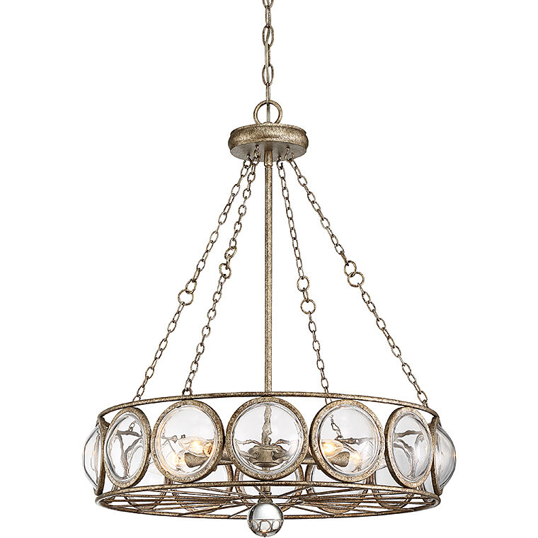 Warwick 5 Light 24 inch Brittannia Gold Chandelier Ceiling Light